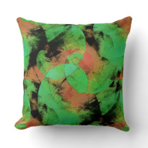 Messy überlappende texturierte Lachs-grüne Spirale