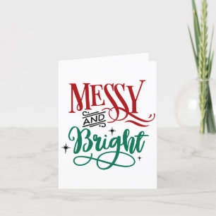 Messy und Bright Funny Festive Christmas Puff Feiertagskarte