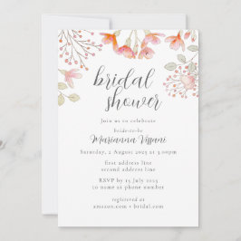 Messy Wildblumen Bridal Dusche Einladung