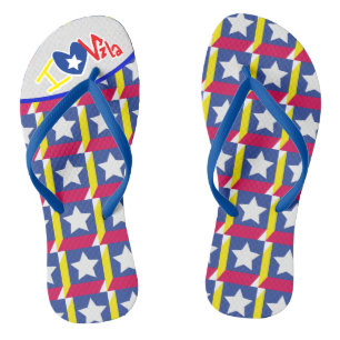 Mestizin I Love Venezuela Flip Flops