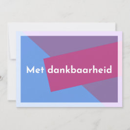 "Met dankbaarheid" Dankeskarte