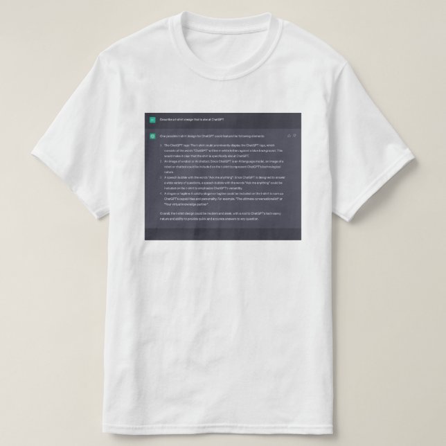 Meta Ironic ChatGPT Shirt (Design vorne)
