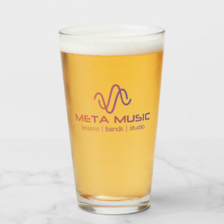 Meta Music Pint Glass Glas
