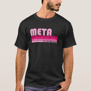 Meta Name Personalisiert Retro Vintag 80er 90er Ja T-Shirt