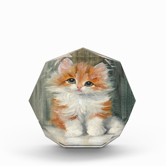 Meta Plückebaum Vintag Adorable Kitten Painting Fotoblock (Vorderseite)