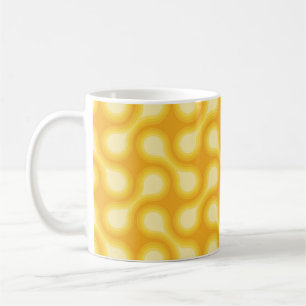 Metaball Graphic Circle Barbell Gelb der 1970er Ja Kaffeetasse