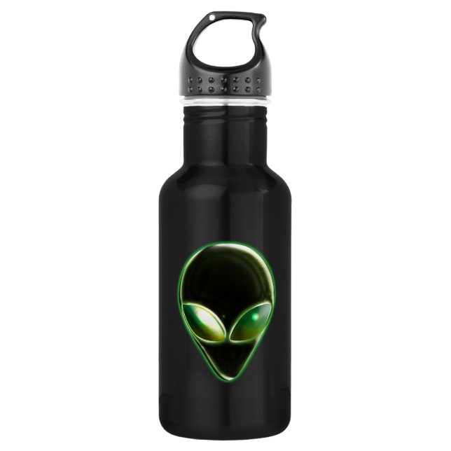 Metal Alien Head 04 Liberty Flasche Edelstahlflasche (Vorderseite)