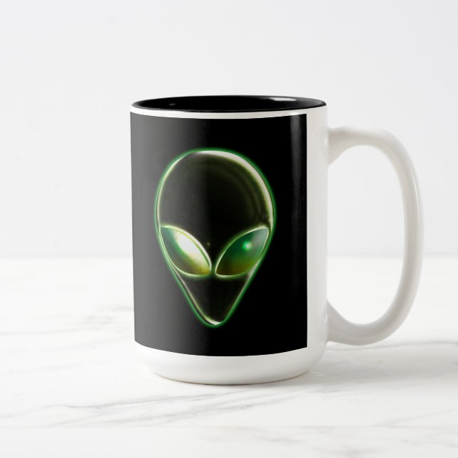 Metal Alien Head 04 Tasse (Rechts)