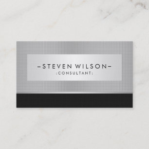Metal Beruflich Moderne Elegante Schwarz Einfach Visitenkarte