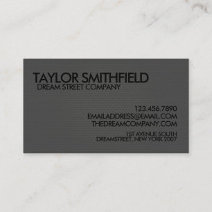 Metal Black Modern Beruflich Business Card Visitenkarte
