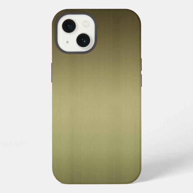 Metal: Brushed Brass iPhone Hülle (Rückseite)