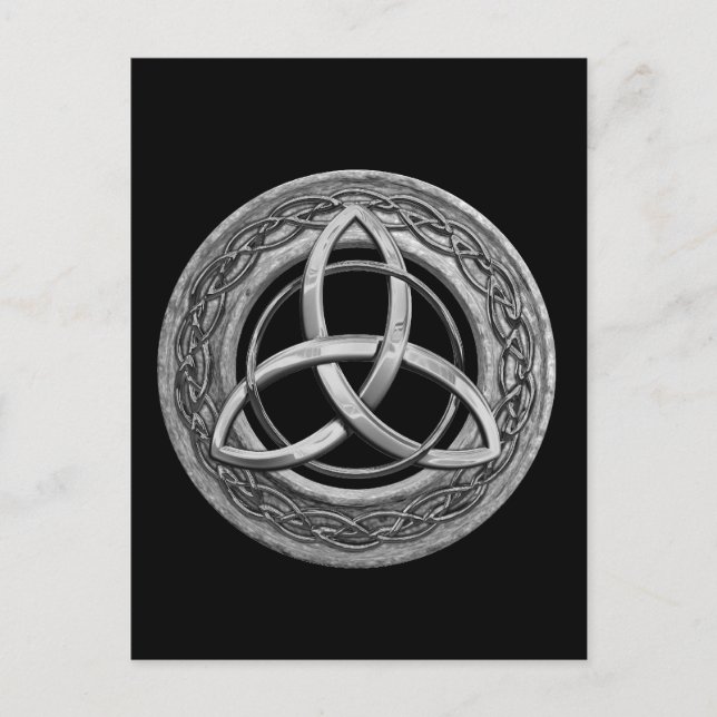Metal Celtic Trinity Knot Postkarte (Vorderseite)