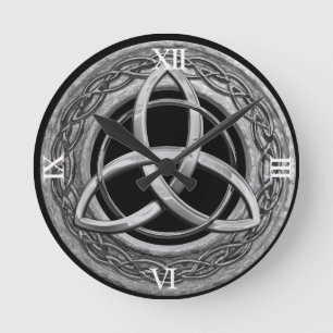 Metal Celtic Trinity Knot Runde Wanduhr