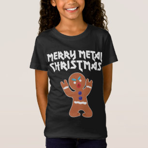 Metal Christmas lustige Metal Gingerbread Man T-Shirt