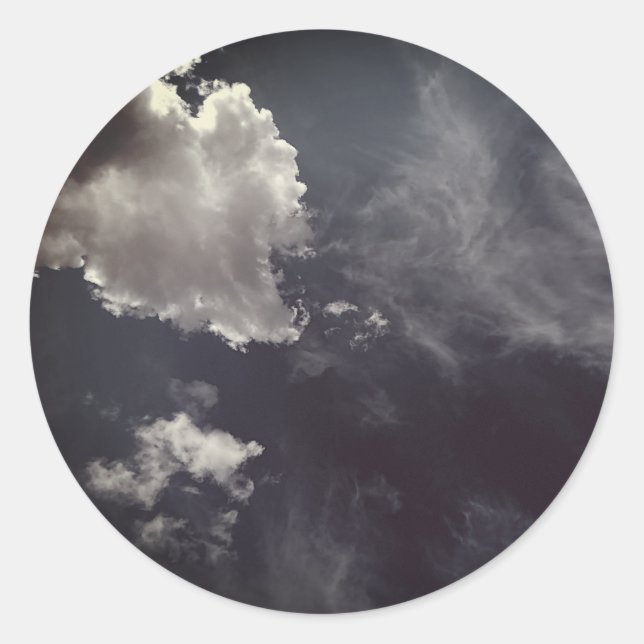 Metal cloud runder aufkleber (Vorderseite)