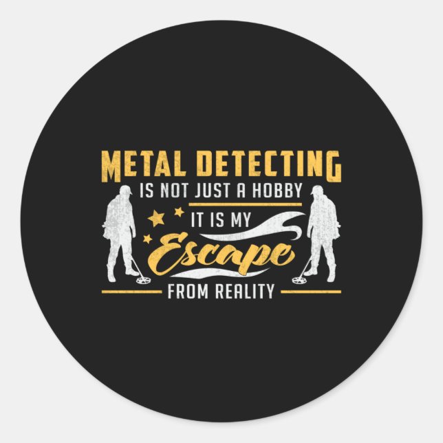 Metal Detection Gold Detectorist Geschenk Idee Runder Aufkleber (Vorderseite)
