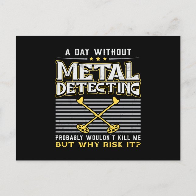 Metal Detectorist Gold-Geschenkidee Postkarte (Vorderseite)