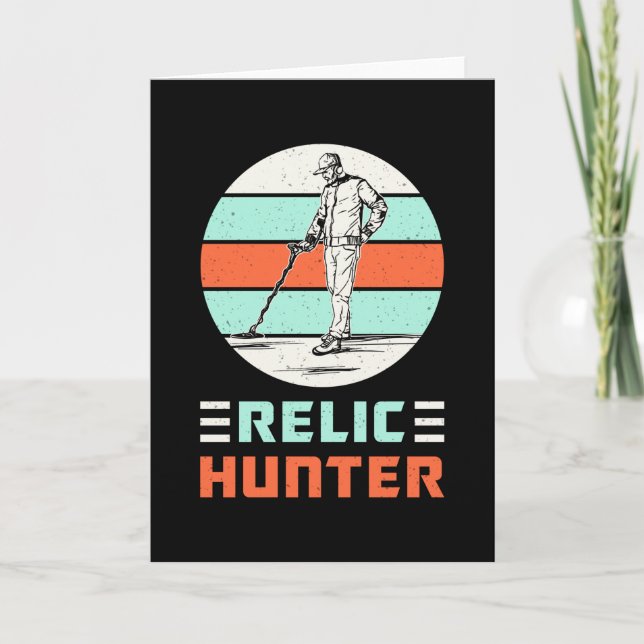 Metal Detectorist Retro Funny Gift Idee Karte (Vorderseite)