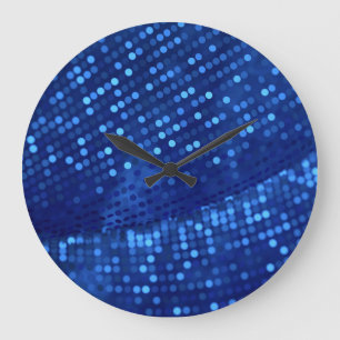 Metal Drapery Luxus 3D Hintergrund. Große Wanduhr