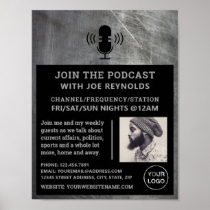 Metal-Effekt, Podcaster, Podcast-Werbung Poster