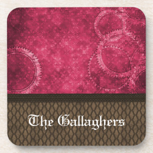 Metal Gear Steampunk-Set Untersetzer, Pink Untersetzer