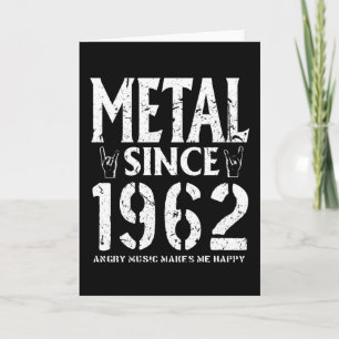 Metal Gift Birthday Vintage 1962 Karte