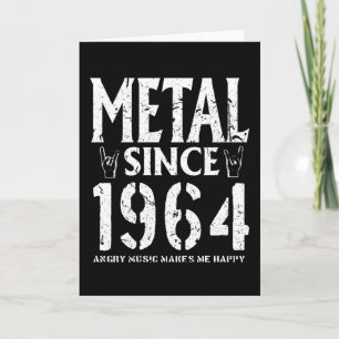 Metal Gift Birthday Vintage 1964 Karte
