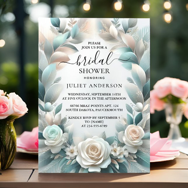 Metal Glam Shiny High End Silver Brautparty Einladung (Von Creator hochgeladen)