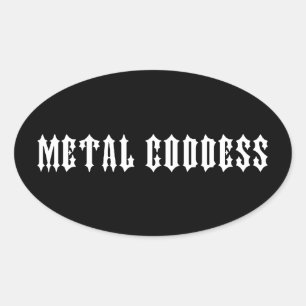 Metal Goddess Ovaler Aufkleber