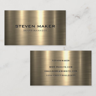 Metal Golden Shine Business Card Visitenkarte