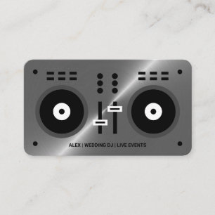 Metal-Gray Imitate Wedding DJ Visitenkarte