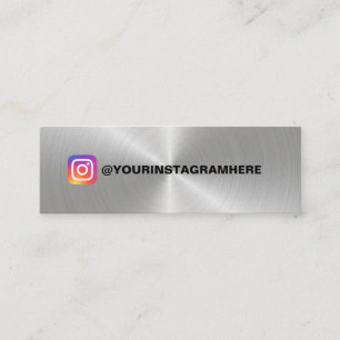 Metal Instagram Social Media Mini Business Card Visitenkarte