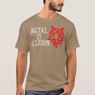 Metal ist religiös Heavy Metal Goth Pentagram Sayi T-Shirt