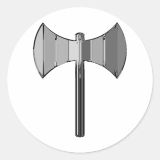 Metal Labrys Runder Aufkleber