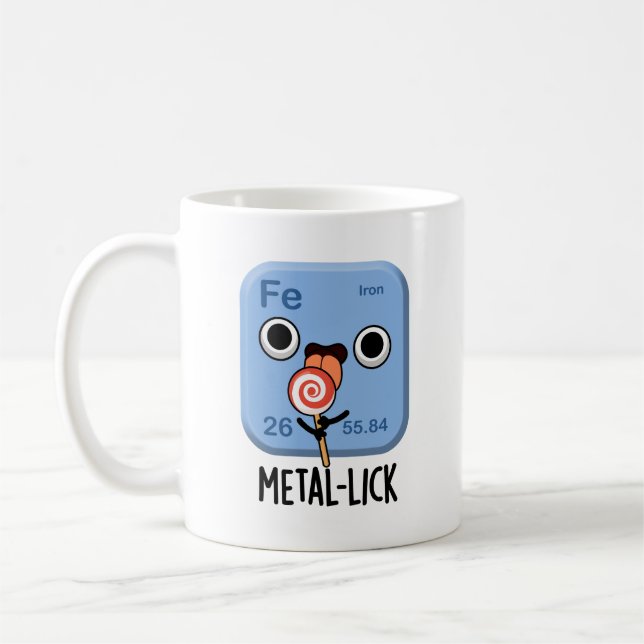 Metal-lick Funny Chemistry Metal Pun Kaffeetasse (Links)