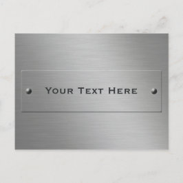 Metal Look benutzerdefinierte Postkarte