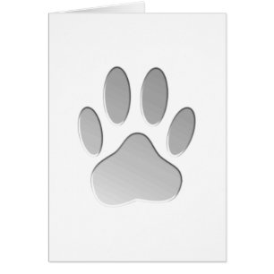 Metal-Look Dog Paw Print