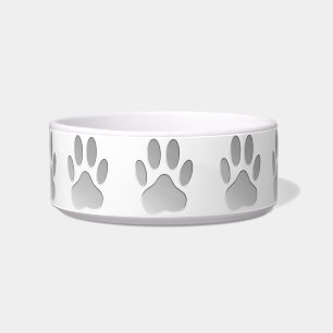 Metal-Look Dog Paw Print Napf