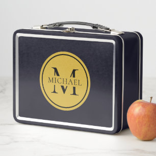 Metal Lunch Box mit Personalisierter Monogram und 