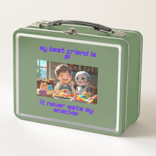 Metal Lunchbox-"Mein bester Freund ist AI Metal Lu Metall Brotdose