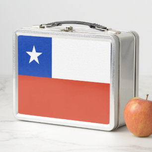Metal-Lunchbox mit Chile-Flagge Metall Lunch Box