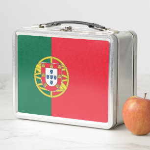 Metal-Lunchbox mit portugiesischer Flagge Metall Lunch Box