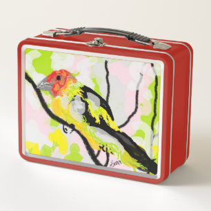 Metal Lunchbox:Tanagervogel von Oregon Metall Brotdose