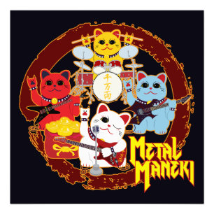 Metal Maneki Fotodruck