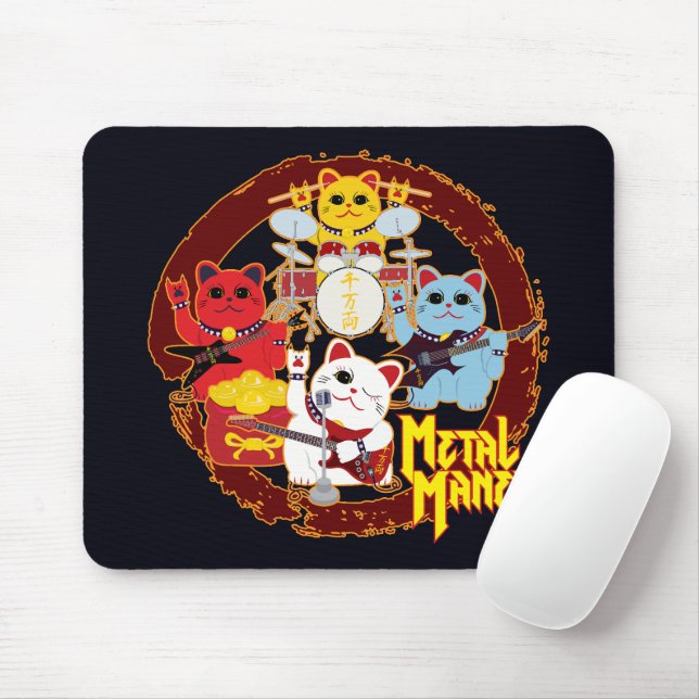 Metal Maneki Mousepad (Mit Mouse)
