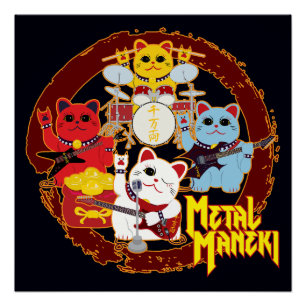 Metal Maneki Poster