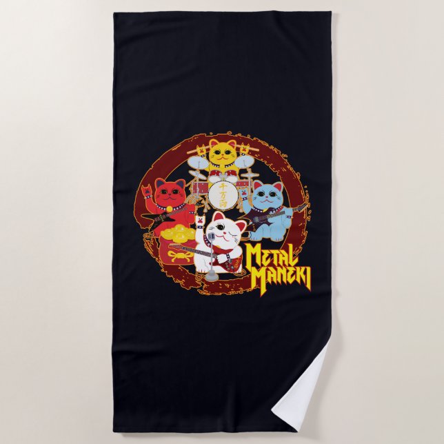 Metal Maneki Strandtuch (Vorderseite)