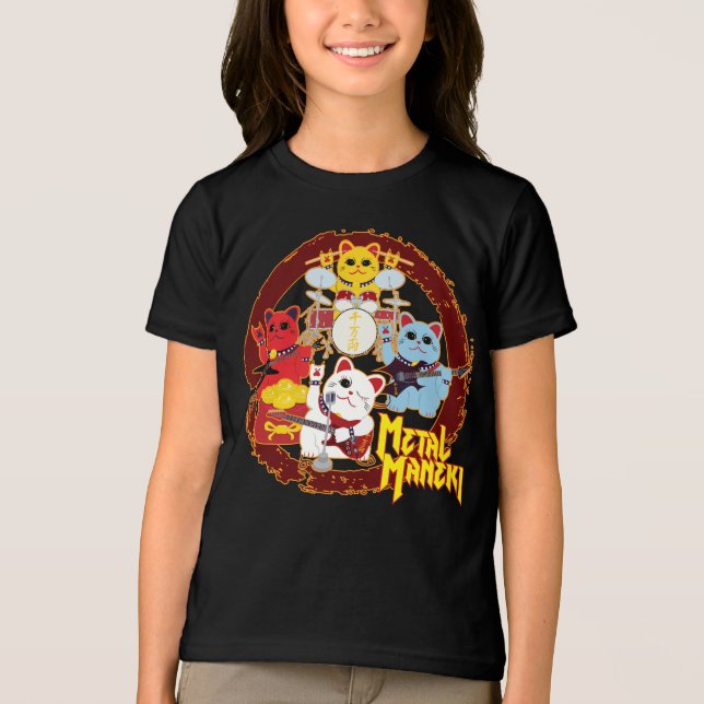 Metal Maneki Tri-Blend Shirt (Vorderseite)