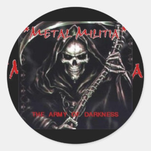 Metal-Militia-Logo, Metal-Miliz Runder Aufkleber