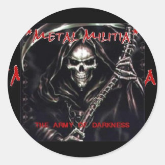 Metal-Militia-Logo, Metal-Miliz Runder Aufkleber